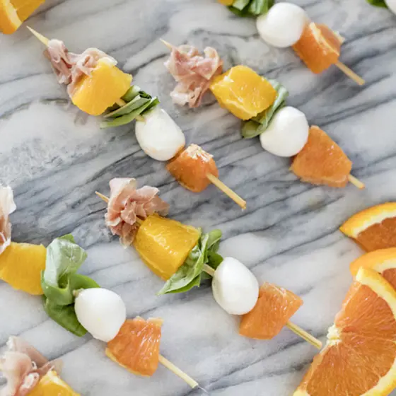 Citrus Caprese Skewers