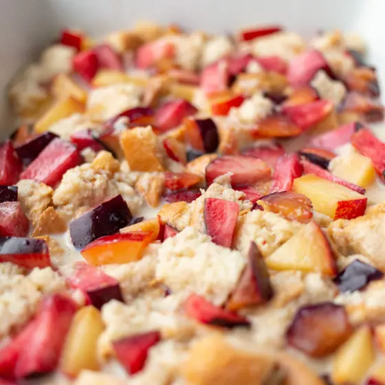 Plum Bread Pudding